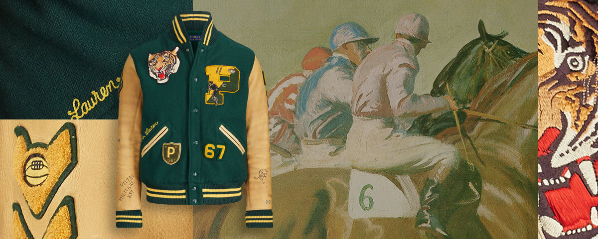 polo iconic letterman jacket